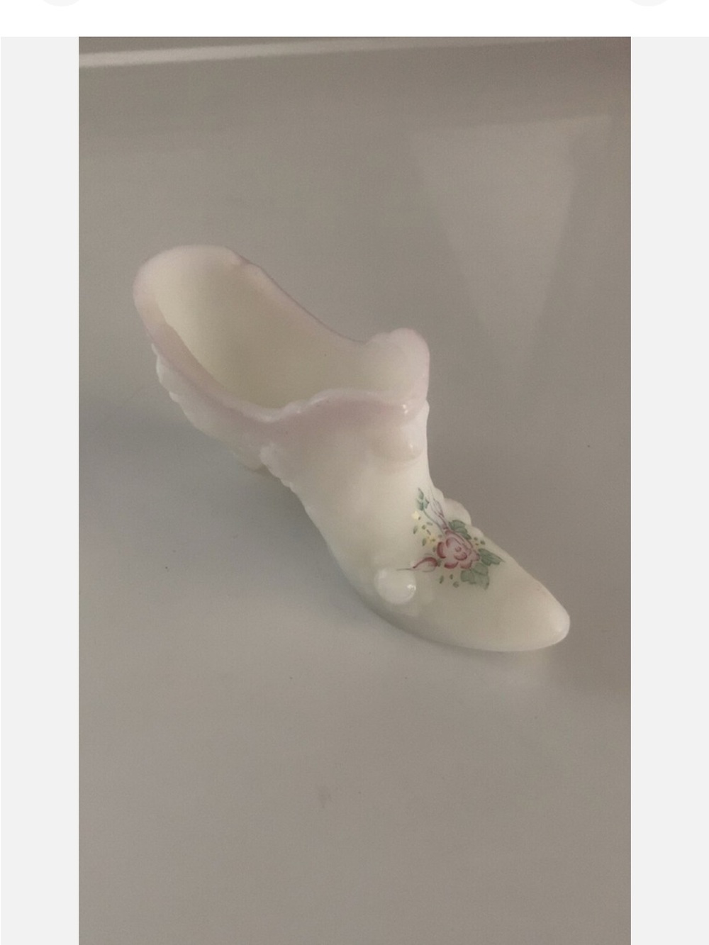 Fenton Art Glass Slipper